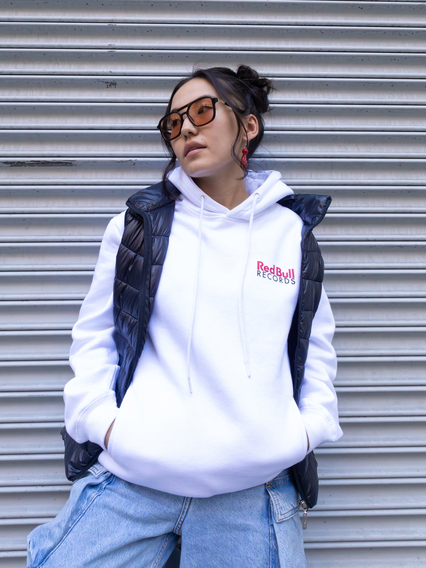 Red Bull Records - White Hoodie
