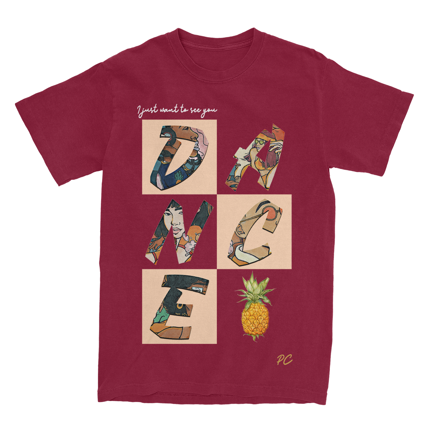 pineappleCITI - Dance Tee - Burgundy