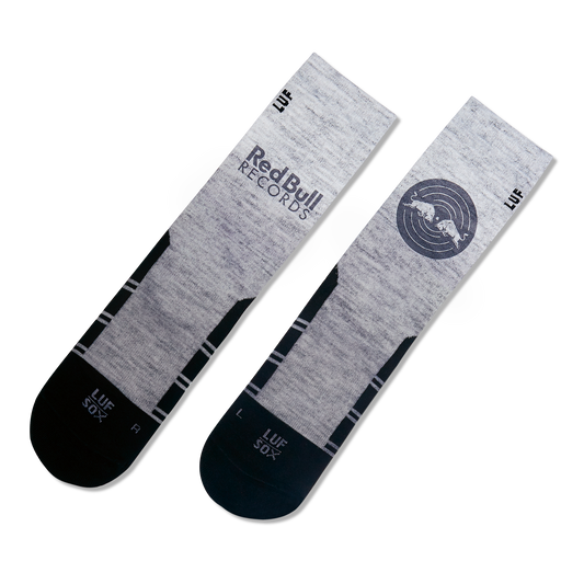 Red Bull Records - Gray/Black Socks