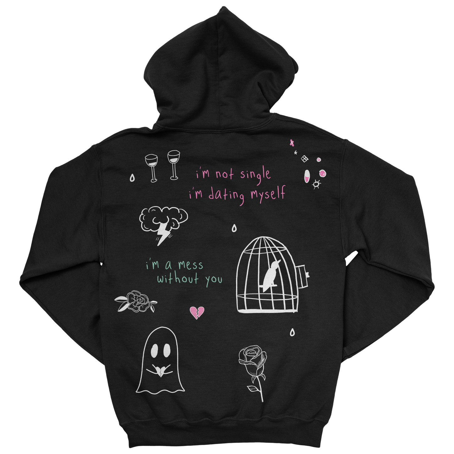 Sad Alex - Black All Over Print Hoodie