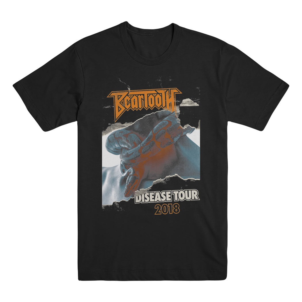 Red Bull Records Beartooth Disease Tour Snake T Shirt SM