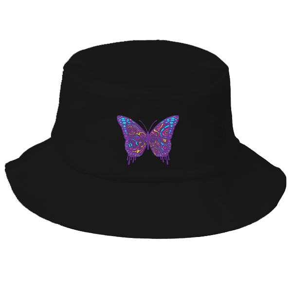 Peter $un - The Butterfly (Metamorphosis) Bucket Hat - BLACK