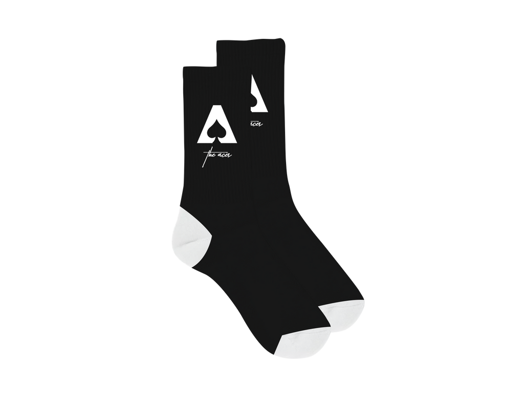 The Aces - Logo Black/White Socks