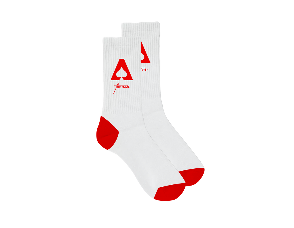 The Aces - Logo White/Red Socks