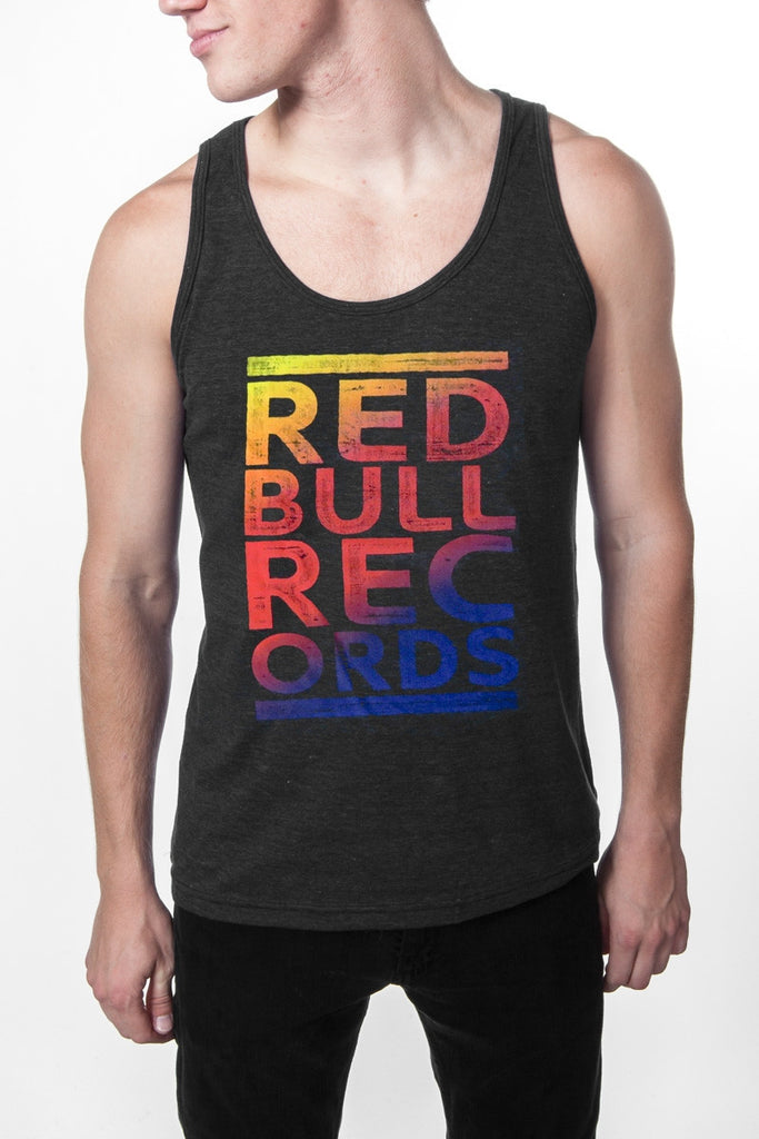Red Bull Records Retro Gradient Tank Heather Charcoal